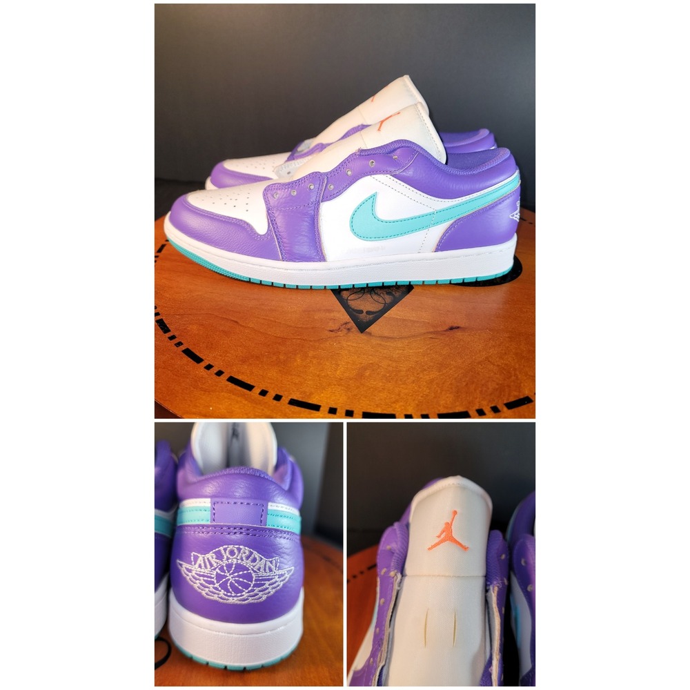 Nike Air Jordan 1 Low Action Grape Sky J Light Olive Purple Teal White DC0774502